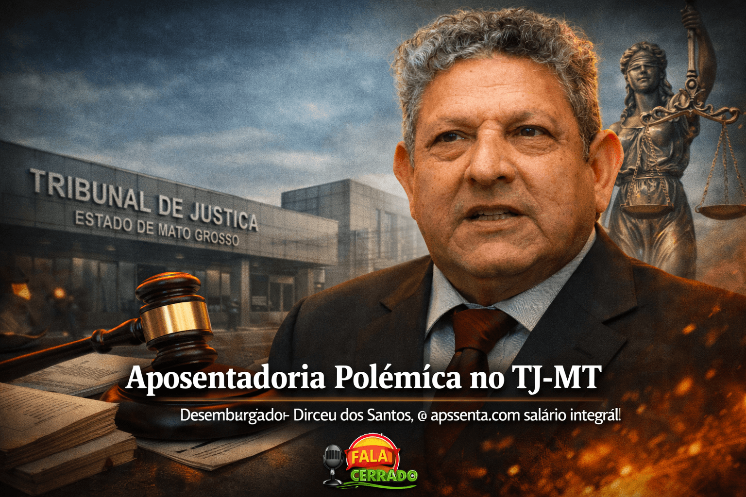 TJ-MT concede aposentadoria integral a desembargador Dirceu dos Santos antes de julgamento no CNJ